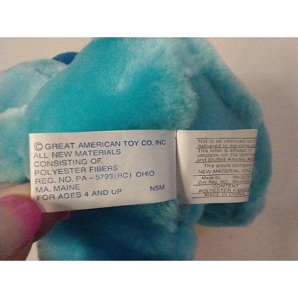 Blue Dog Plush by Great American Toy vintage stuffed animal puppy - Picture 7 of 7